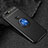 Silikon Hülle Handyhülle Ultra Dünn Schutzhülle Tasche Silikon mit Magnetisch Fingerring Ständer A02 für Oppo A7 Blau und Schwarz