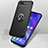 Silikon Hülle Handyhülle Ultra Dünn Schutzhülle Tasche Silikon mit Magnetisch Fingerring Ständer A02 für Oppo R17 Neo
