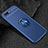 Silikon Hülle Handyhülle Ultra Dünn Schutzhülle Tasche Silikon mit Magnetisch Fingerring Ständer A02 für Oppo R17 Neo Blau
