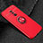 Silikon Hülle Handyhülle Ultra Dünn Schutzhülle Tasche Silikon mit Magnetisch Fingerring Ständer A04 für Huawei Mate 20 Lite Rot