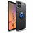 Silikon Hülle Handyhülle Ultra Dünn Schutzhülle Tasche Silikon mit Magnetisch Fingerring Ständer für Apple iPhone 11 Blau und Schwarz