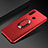 Silikon Hülle Handyhülle Ultra Dünn Schutzhülle Tasche Silikon mit Magnetisch Fingerring Ständer für Huawei Enjoy 9s Rot