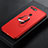 Silikon Hülle Handyhülle Ultra Dünn Schutzhülle Tasche Silikon mit Magnetisch Fingerring Ständer für Huawei Honor View 20 Rot