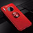 Silikon Hülle Handyhülle Ultra Dünn Schutzhülle Tasche Silikon mit Magnetisch Fingerring Ständer für Huawei Mate 30 5G Rot