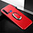 Silikon Hülle Handyhülle Ultra Dünn Schutzhülle Tasche Silikon mit Magnetisch Fingerring Ständer für Huawei Nova 5i Rot