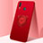 Silikon Hülle Handyhülle Ultra Dünn Schutzhülle Tasche Silikon mit Magnetisch Fingerring Ständer für Huawei P Smart (2019) Rot
