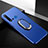 Silikon Hülle Handyhülle Ultra Dünn Schutzhülle Tasche Silikon mit Magnetisch Fingerring Ständer für Huawei P20 Lite (2019) Blau