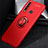 Silikon Hülle Handyhülle Ultra Dünn Schutzhülle Tasche Silikon mit Magnetisch Fingerring Ständer für Huawei P30 Lite New Edition Rot