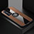 Silikon Hülle Handyhülle Ultra Dünn Schutzhülle Tasche Silikon mit Magnetisch Fingerring Ständer für Huawei P40 Pro+ Plus Braun