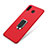 Silikon Hülle Handyhülle Ultra Dünn Schutzhülle Tasche Silikon mit Magnetisch Fingerring Ständer für Samsung Galaxy A9 Star SM-G8850 Rot