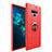 Silikon Hülle Handyhülle Ultra Dünn Schutzhülle Tasche Silikon mit Magnetisch Fingerring Ständer für Samsung Galaxy Note 9 Rot