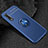 Silikon Hülle Handyhülle Ultra Dünn Schutzhülle Tasche Silikon mit Magnetisch Fingerring Ständer für Xiaomi Mi 9 Blau