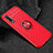 Silikon Hülle Handyhülle Ultra Dünn Schutzhülle Tasche Silikon mit Magnetisch Fingerring Ständer für Xiaomi Mi 9 Pro 5G Rot