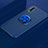 Silikon Hülle Handyhülle Ultra Dünn Schutzhülle Tasche Silikon mit Magnetisch Fingerring Ständer für Xiaomi Mi A3 Blau