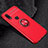 Silikon Hülle Handyhülle Ultra Dünn Schutzhülle Tasche Silikon mit Magnetisch Fingerring Ständer für Xiaomi Redmi Note 7 Rot