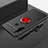 Silikon Hülle Handyhülle Ultra Dünn Schutzhülle Tasche Silikon mit Magnetisch Fingerring Ständer für Xiaomi Redmi Note 8 Rot und Schwarz