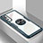Silikon Hülle Handyhülle Ultra Dünn Schutzhülle Tasche Silikon mit Magnetisch Fingerring Ständer R01 für Huawei P20 Pro Cyan