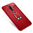 Silikon Hülle Handyhülle Ultra Dünn Schutzhülle Tasche Silikon mit Magnetisch Fingerring Ständer S01 für Samsung Galaxy A6 Plus (2018) Rot