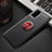 Silikon Hülle Handyhülle Ultra Dünn Schutzhülle Tasche Silikon mit Magnetisch Fingerring Ständer T01 für Samsung Galaxy S20 Plus 5G Rot und Schwarz