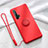 Silikon Hülle Handyhülle Ultra Dünn Schutzhülle Tasche Silikon mit Magnetisch Fingerring Ständer T02 für Huawei Honor 20 Pro Rot