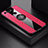 Silikon Hülle Handyhülle Ultra Dünn Schutzhülle Tasche Silikon mit Magnetisch Fingerring Ständer T02 für Huawei Honor View 20 Rot