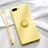 Silikon Hülle Handyhülle Ultra Dünn Schutzhülle Tasche Silikon mit Magnetisch Fingerring Ständer T02 für Oppo R15X Gelb