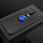 Silikon Hülle Handyhülle Ultra Dünn Schutzhülle Tasche Silikon mit Magnetisch Fingerring Ständer T02 für Oppo RX17 Pro Blau und Schwarz