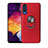 Silikon Hülle Handyhülle Ultra Dünn Schutzhülle Tasche Silikon mit Magnetisch Fingerring Ständer T02 für Samsung Galaxy A70 Rot