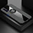 Silikon Hülle Handyhülle Ultra Dünn Schutzhülle Tasche Silikon mit Magnetisch Fingerring Ständer T03 für Huawei Nova 5T Grau