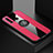 Silikon Hülle Handyhülle Ultra Dünn Schutzhülle Tasche Silikon mit Magnetisch Fingerring Ständer T04 für Huawei Honor 20E Rot