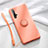 Silikon Hülle Handyhülle Ultra Dünn Schutzhülle Tasche Silikon mit Magnetisch Fingerring Ständer T06 für Huawei Honor 20 Orange