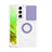 Silikon Hülle Handyhülle Ultradünn Schutzhülle Flexible Tasche Durchsichtig Transparent mit Fingerring Ständer S01 für Samsung Galaxy S22 5G Violett