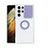 Silikon Hülle Handyhülle Ultradünn Schutzhülle Flexible Tasche Durchsichtig Transparent mit Fingerring Ständer S02 für Samsung Galaxy S22 Ultra 5G