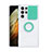 Silikon Hülle Handyhülle Ultradünn Schutzhülle Flexible Tasche Durchsichtig Transparent mit Fingerring Ständer S02 für Samsung Galaxy S22 Ultra 5G Minzgrün