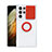 Silikon Hülle Handyhülle Ultradünn Schutzhülle Flexible Tasche Durchsichtig Transparent mit Fingerring Ständer S02 für Samsung Galaxy S22 Ultra 5G Rot