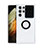 Silikon Hülle Handyhülle Ultradünn Schutzhülle Flexible Tasche Durchsichtig Transparent mit Fingerring Ständer S02 für Samsung Galaxy S22 Ultra 5G Schwarz