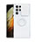 Silikon Hülle Handyhülle Ultradünn Schutzhülle Flexible Tasche Durchsichtig Transparent mit Fingerring Ständer S02 für Samsung Galaxy S22 Ultra 5G Weiß