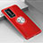 Silikon Hülle Handyhülle Ultradünn Schutzhülle Flexible Tasche Durchsichtig Transparent mit Magnetisch Fingerring Ständer C01 für Huawei P40 Pro+ Plus Rot