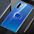 Silikon Hülle Handyhülle Ultradünn Schutzhülle Flexible Tasche Durchsichtig Transparent mit Magnetisch Fingerring Ständer C01 für Samsung Galaxy Note 10 Plus 5G Blau