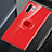 Silikon Hülle Handyhülle Ultradünn Schutzhülle Flexible Tasche Durchsichtig Transparent mit Magnetisch Fingerring Ständer C01 für Samsung Galaxy Note 10 Plus 5G Rot
