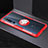 Silikon Hülle Handyhülle Ultradünn Schutzhülle Flexible Tasche Durchsichtig Transparent mit Magnetisch Fingerring Ständer C01 für Xiaomi Mi 10 Pro Rot