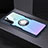 Silikon Hülle Handyhülle Ultradünn Schutzhülle Flexible Tasche Durchsichtig Transparent mit Magnetisch Fingerring Ständer C01 für Xiaomi Redmi Note 8 Blau
