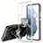 Silikon Hülle Handyhülle Ultradünn Schutzhülle Flexible Tasche Durchsichtig Transparent mit Magnetisch Fingerring Ständer S02 für Samsung Galaxy S22 Plus 5G