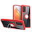 Silikon Hülle Handyhülle Ultradünn Schutzhülle Flexible Tasche Durchsichtig Transparent mit Magnetisch Fingerring Ständer ZL1 für Xiaomi Mi 10T 5G Rot