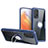 Silikon Hülle Handyhülle Ultradünn Schutzhülle Flexible Tasche Durchsichtig Transparent mit Magnetisch Fingerring Ständer ZL1 für Xiaomi Mi 10T 5G Silber und Blau