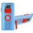 Silikon Hülle Handyhülle Ultradünn Schutzhülle Flexible Tasche Durchsichtig Transparent mit Ständer MJ1 für Xiaomi Poco X3 Pro Rot
