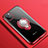 Silikon Hülle Handyhülle Ultradünn Schutzhülle Tasche Durchsichtig Transparent mit Magnetisch Fingerring Ständer C01 für Apple iPhone 11 Pro Rot
