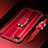 Silikon Hülle Handyhülle Ultradünn Schutzhülle Tasche Durchsichtig Transparent mit Magnetisch Fingerring Ständer C01 für Oppo R17 Neo Rot