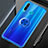 Silikon Hülle Handyhülle Ultradünn Schutzhülle Tasche Durchsichtig Transparent mit Magnetisch Fingerring Ständer C02 für Huawei Nova 4e Blau