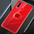 Silikon Hülle Handyhülle Ultradünn Schutzhülle Tasche Durchsichtig Transparent mit Magnetisch Fingerring Ständer C02 für Huawei Nova 4e Rot